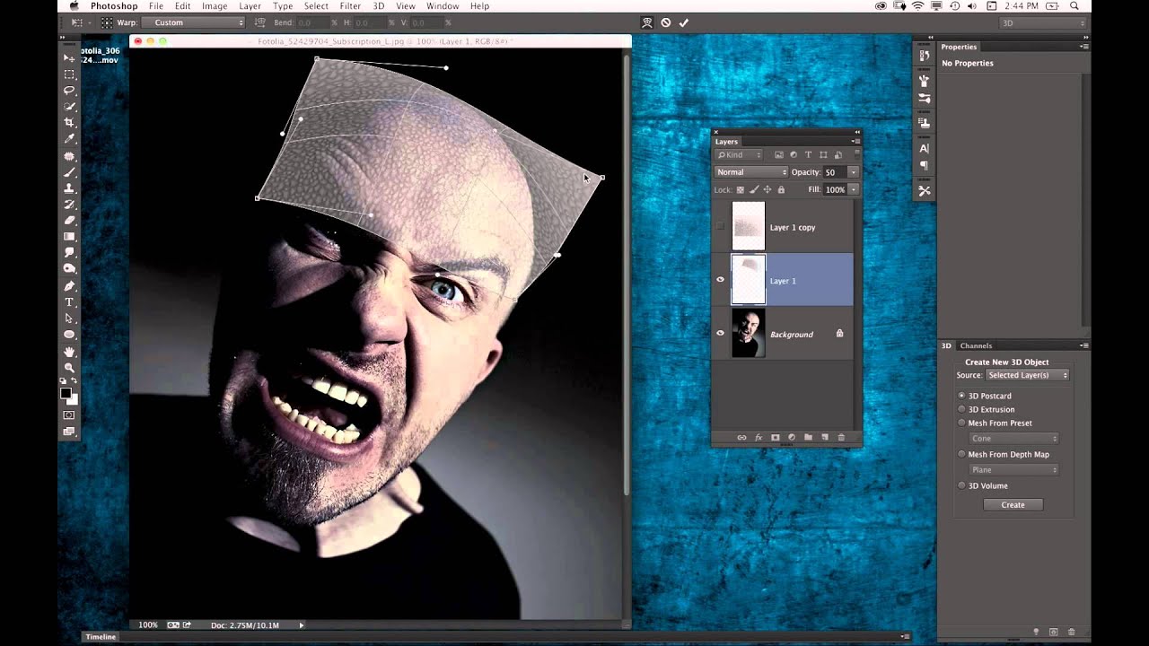 Halloween Skin Textures in Photoshop: How to Turn a Phone Photo Into a Creature Effect