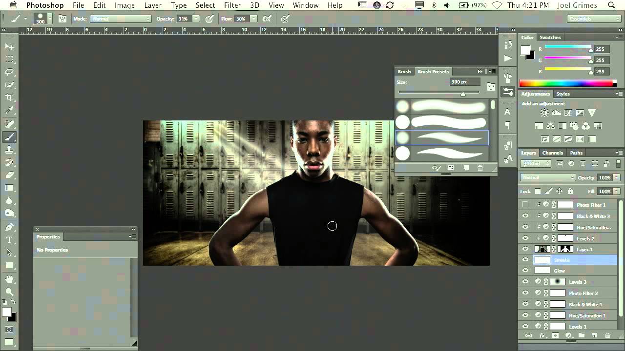 How to Paint Convincing Light Streaks in Photoshop Using a Wacom Tablet