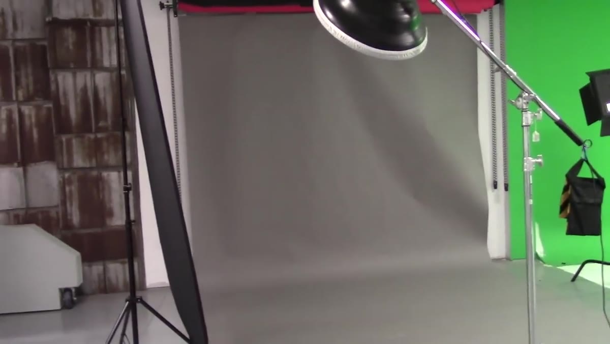 Interior studio space as filming begins
