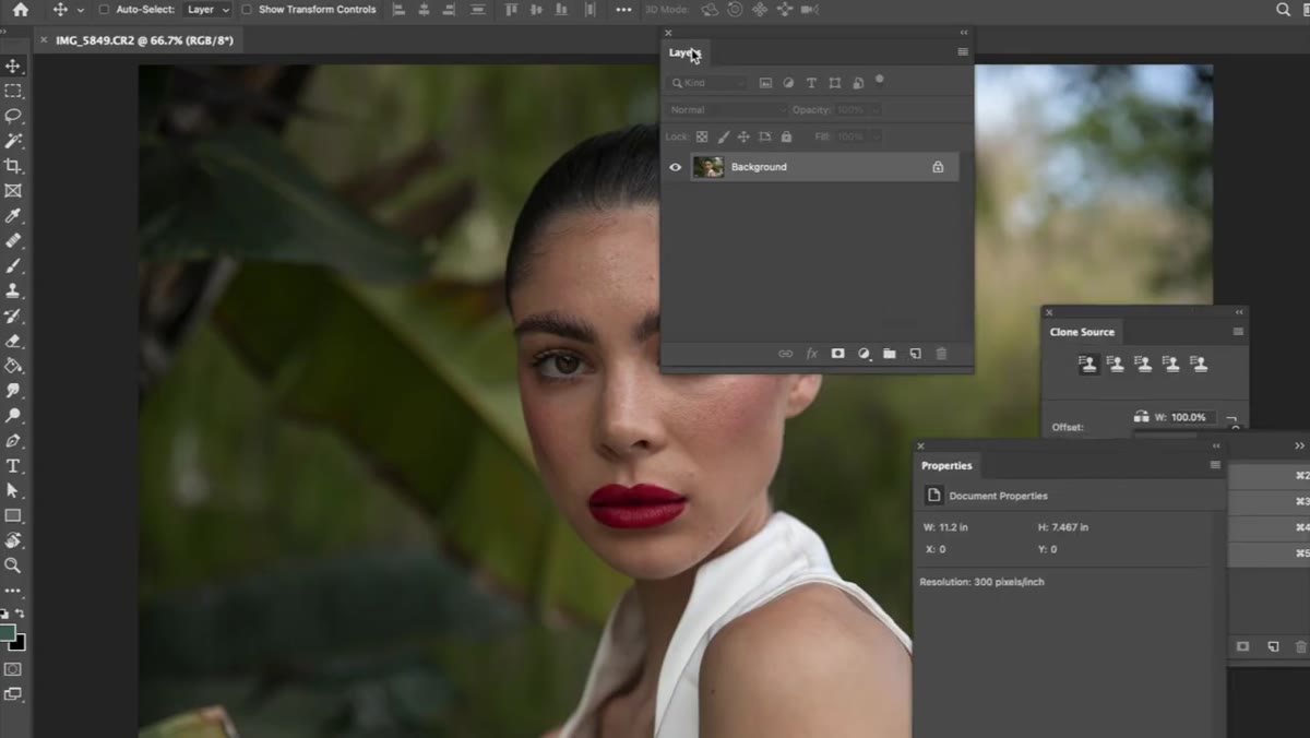 Image open in Photoshop after Camera Raw adjustments