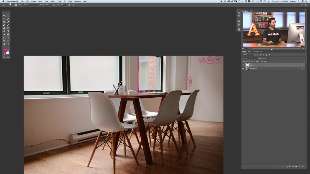 caption: Clear window beside frosted window, both visible