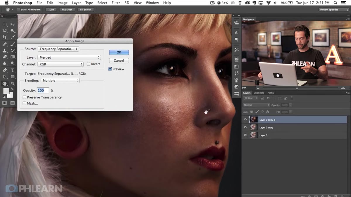 Texture layer blending mode changed to Linear Light in Layers panel