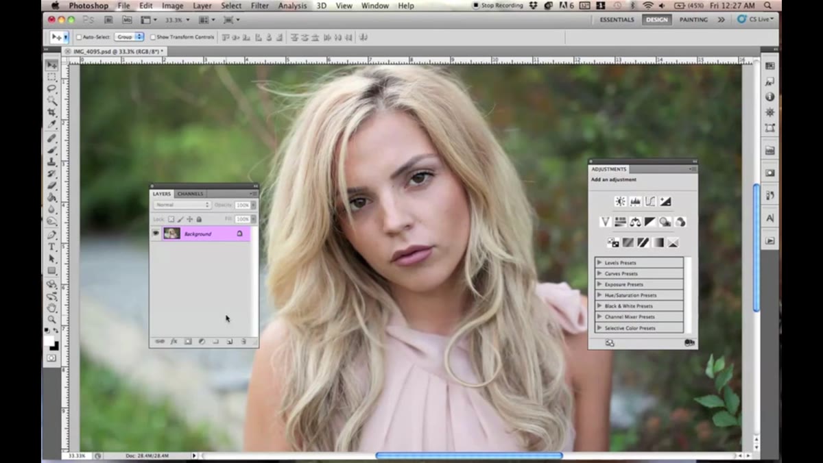 Two duplicate layers created above the background layer