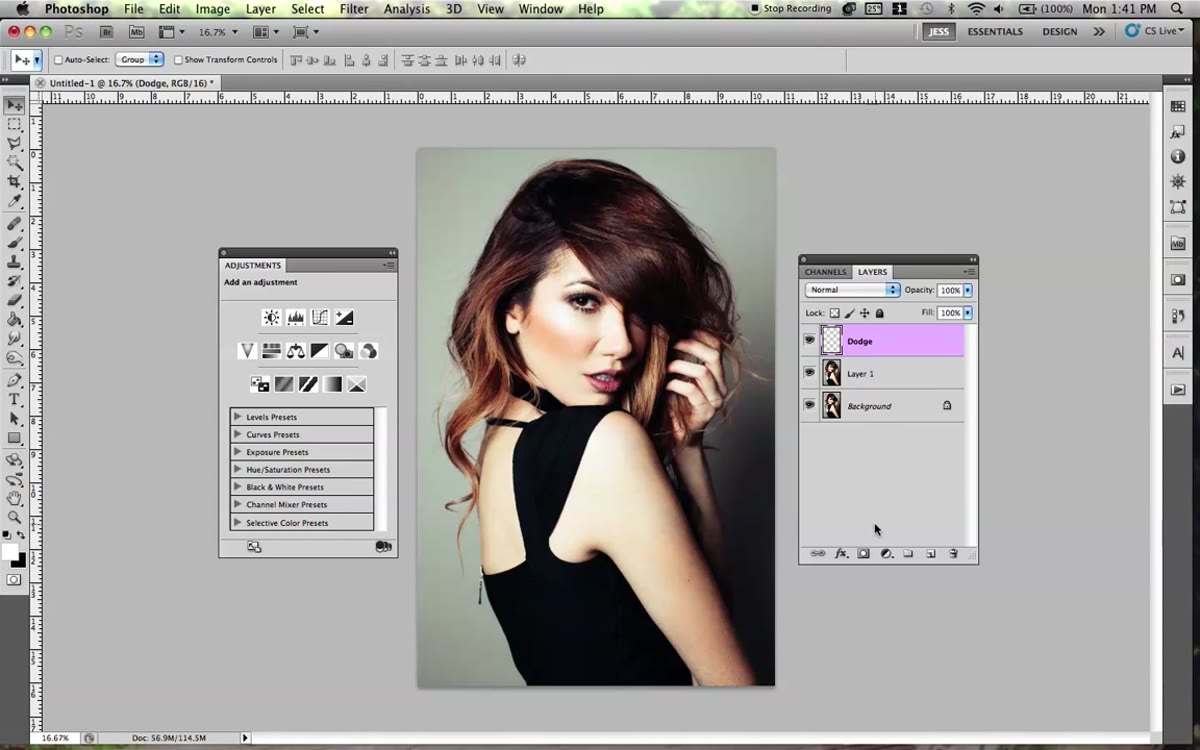 Creating a new raster layer above the liquify layer