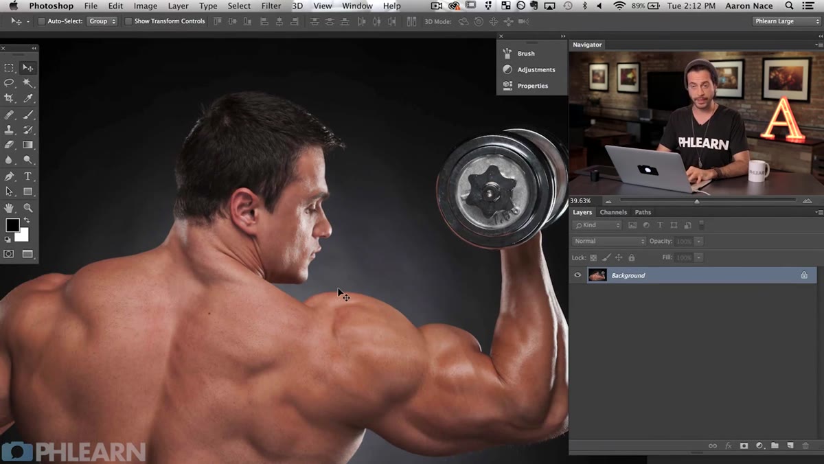 Duplicating background layer in Photoshop layers panel