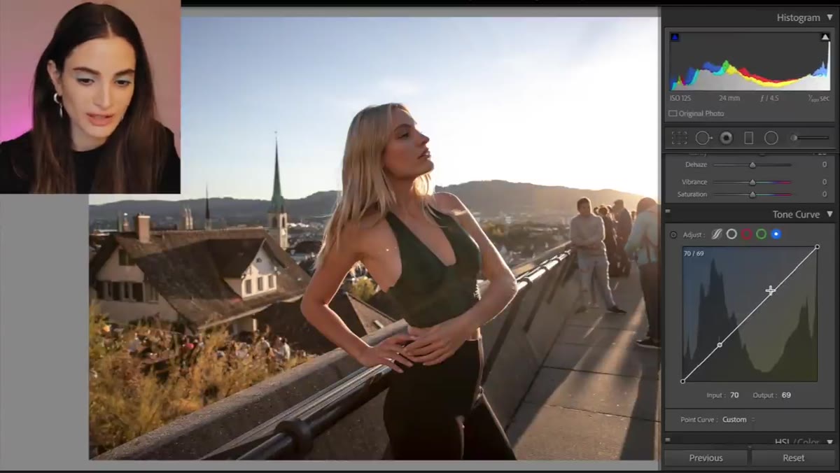 Warm tone being applied as image shifts toward golden hues