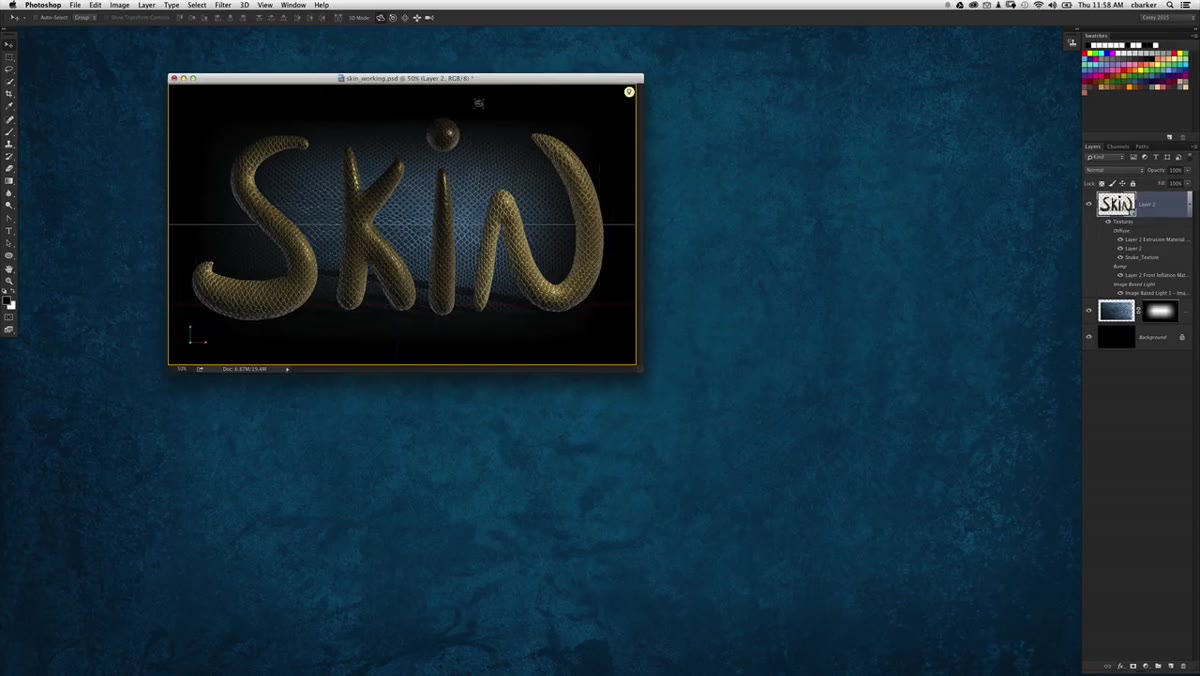 3D panel open with Environment selected, shadow opacity at zero