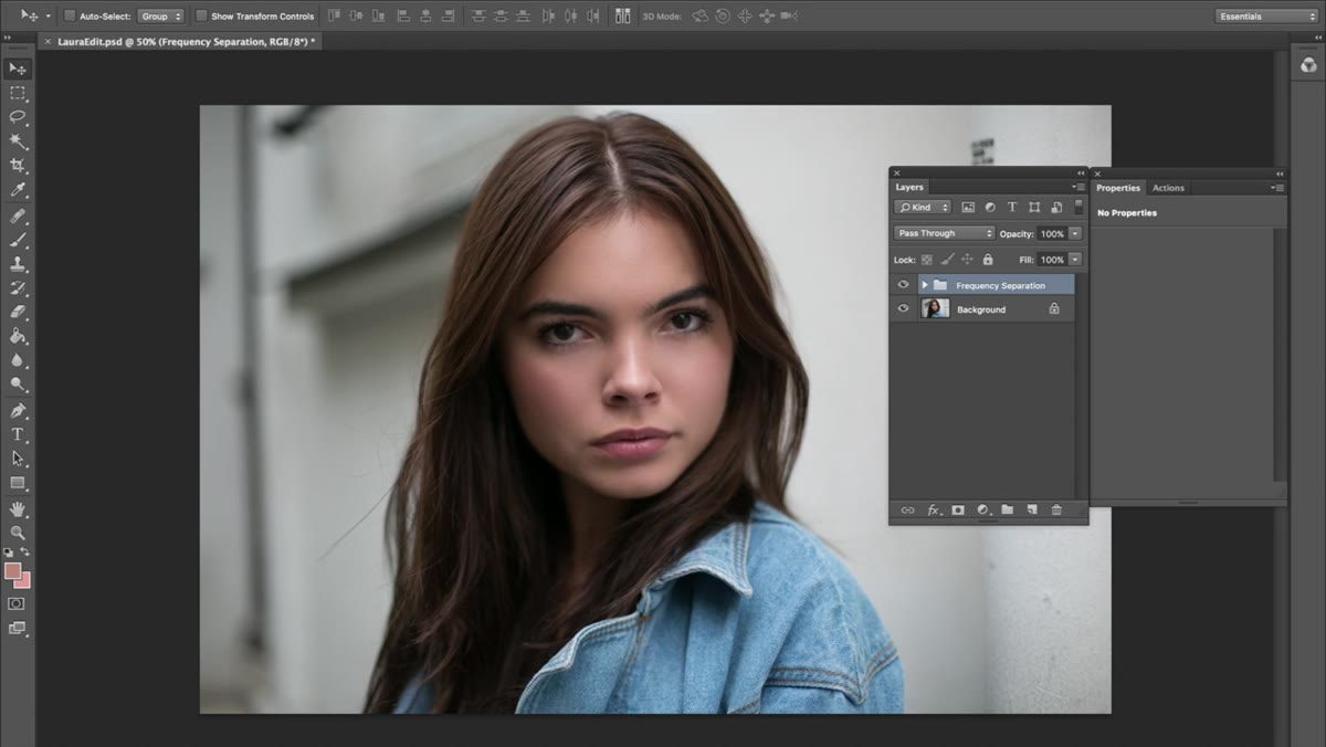 Vibrance adjustment layer panel with saturation pulled down