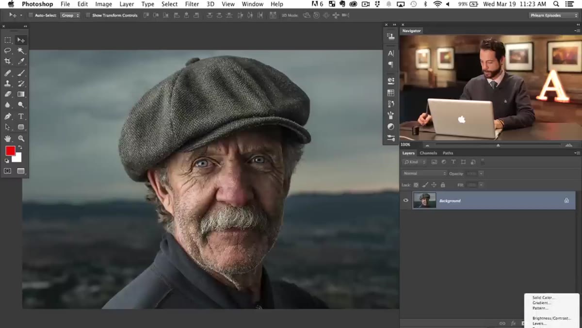 Hue Saturation adjustment layer panel open in Photoshop