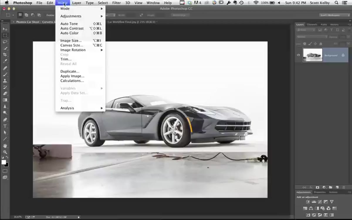 Canvas Size dialog open with anchor grid pointing left