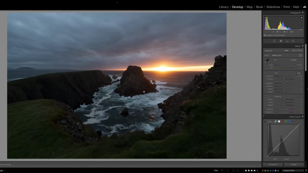 Basic exposure and contrast sliders being adjusted globally