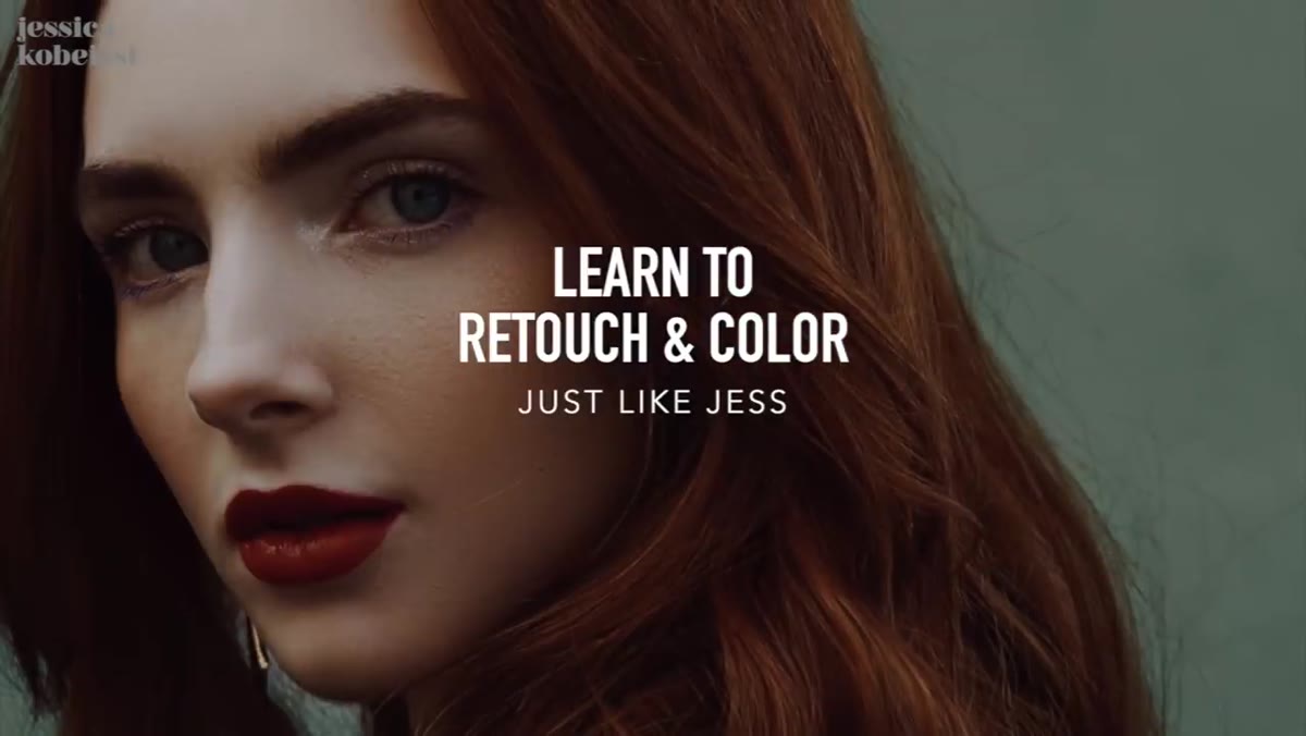 Tutorial opening frame showing unedited portrait
