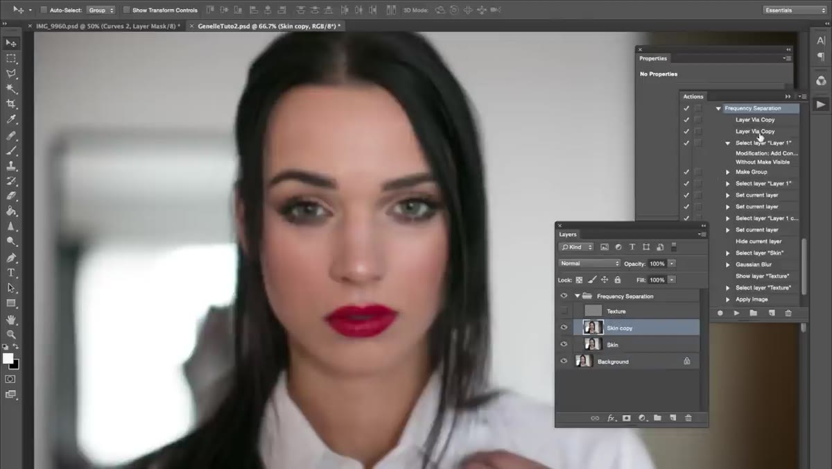 Duplicating the skin layer in the Layers panel