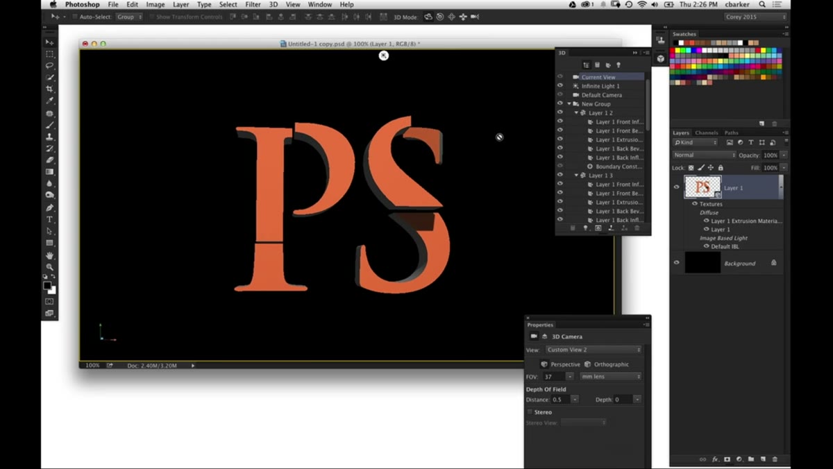 Glenn Dewis demonstrating frequency separation layer setup on portrait