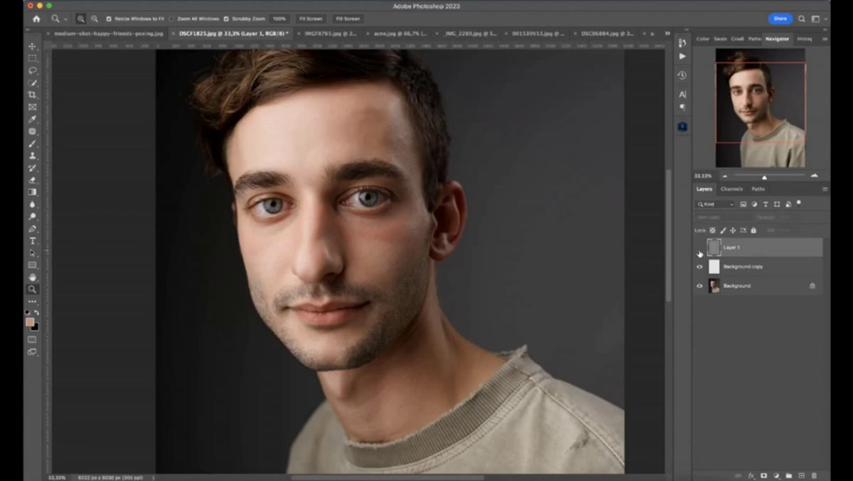 Soft light blend mode applied to neutral gray layer in layers panel