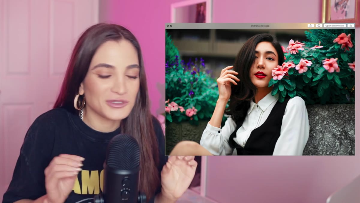 Andriana&rsquo;s vibrant edit with saturated leaves and flowers